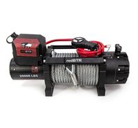 Лебедка "redBTR" серия "TUNDRA", 12V, 20000 lbs, 345:1 со стальным тросом и роликами